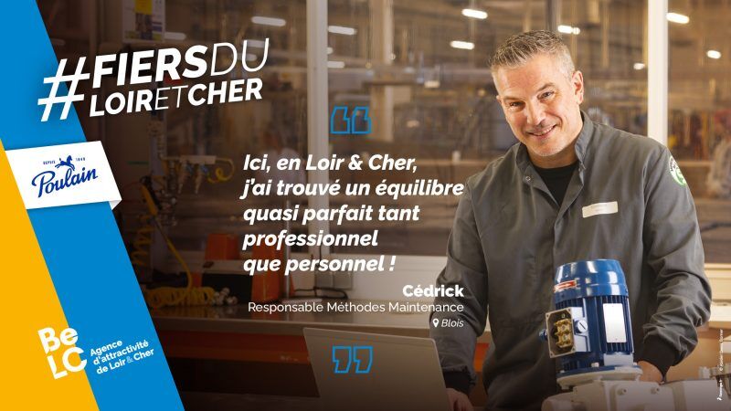 Portrait de Cédrick Tournois, Responsable Methodes Maintenance à l'usine Chocolaterie Poulain, à Blois