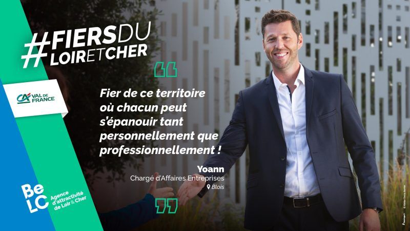Portrait de Yoann Roulleau, chargé d'affaires entreprises au Crédit Agricole Val de France à Blois