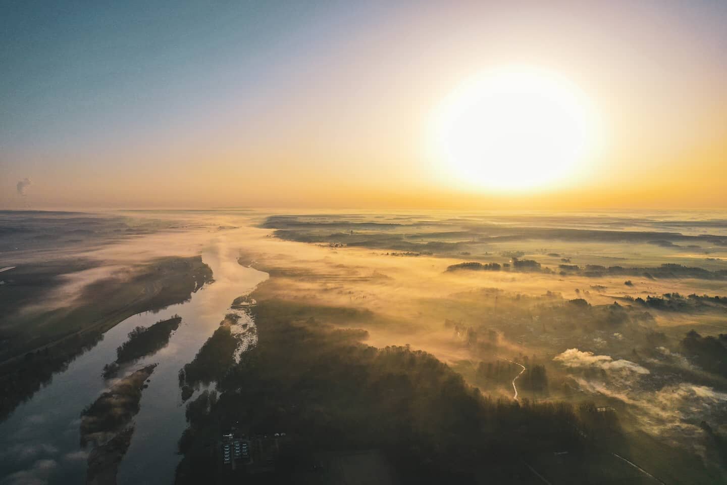 Loire sous la brume en Loir-et-Cher