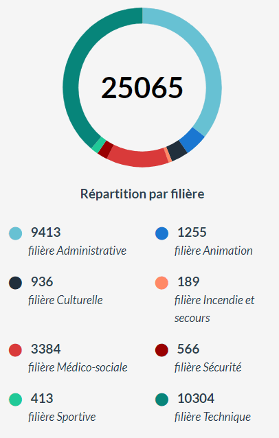 Répartition des postes dans la fonction publique territoriale en France