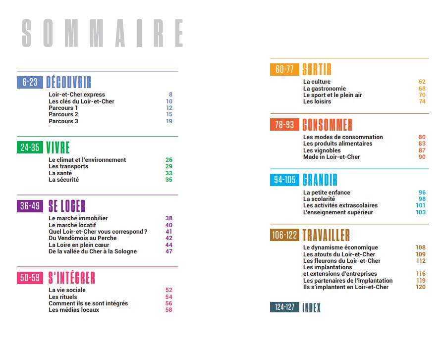 Sommaire du guide S'installer en Loir-et-Cher