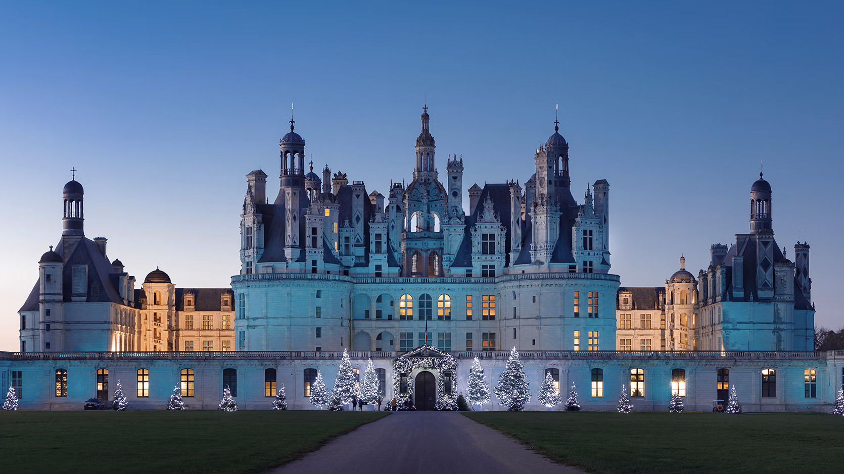 Décoration de noel au chateau de Chambord en Loir-et-Cher